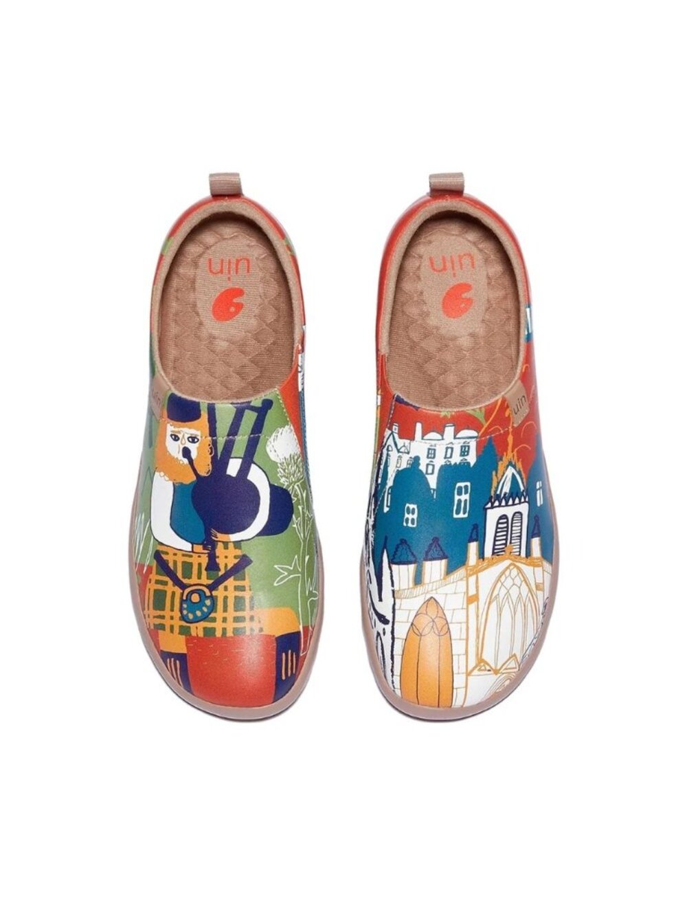 UIN Womens Size 9 Comfortable Women's PU Upper Shoe Welcome to Scotland
